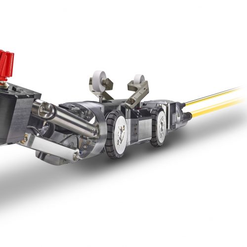 Der MicroGator ist ein elektrischer Fräsroboter für den Einsatz in Rohren ab DN 200-Rohren (insbesondere in schlauchlinersanierten oder durch Muffenversätze verengten Rohren). Foto: IBAK Robotics GmbH
