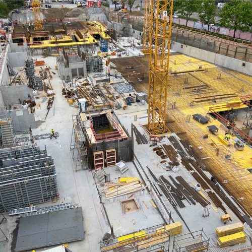 Insgesamt 32.000 m2 Ortbetondecke wurden in Stuttgart mit dem modularen ONADEK-System hergestellt.
Foto: ULMA Construction GmbH