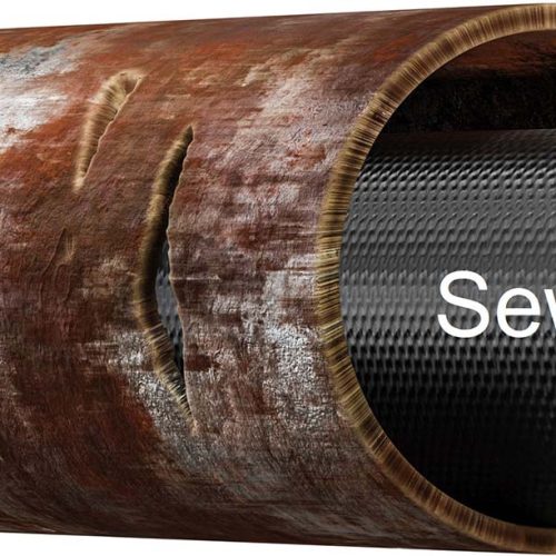 Das leistungsstarke Sewa-Tube-Drucksystem für den Abwasserdruckbereich ist bogengängig bis 45° und für Rohrdimensionen von DN 25 – 450 geeignet. 
Foto: PSM Rohrsanierung GmbH