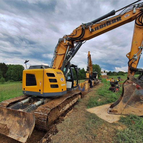 Die durchschnittliche Verlegetiefe des neuen Verbindungssammlers zwischen den Orten Giesenhausen und Sörth liegt zwischen 3,00 und 4,50 m.
Foto: Fischer Teamplan Ingenieurbüro GmbH